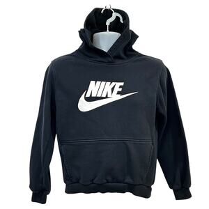 Nike Black White Kangaroo Pocket Pullover Hoodie Sweatshirt Youth XL